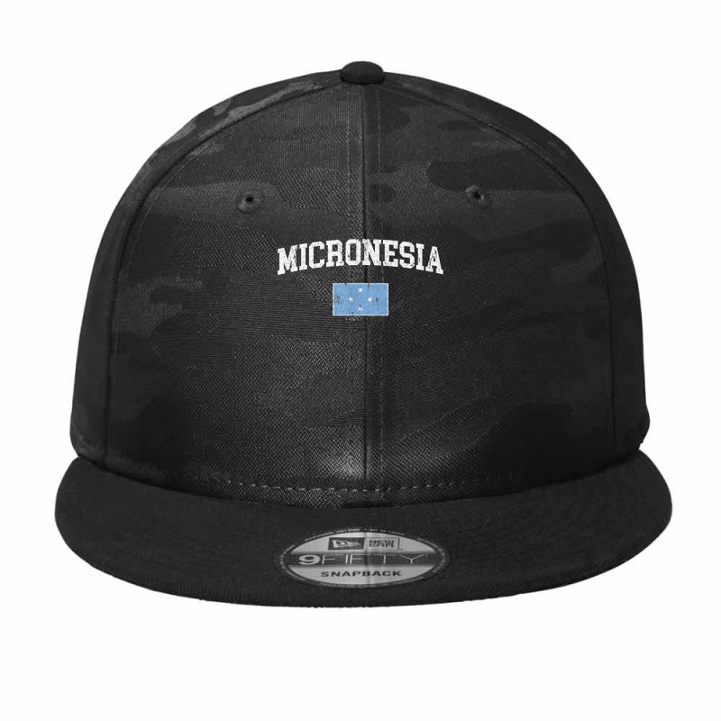 Retro Micronesia Flag Vintage Micronesian Flag Micronesian T Shirt Camo Snapback by johnjosephmenk | Artistshot