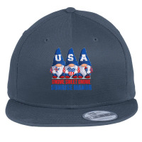 Sunrise Manor Nevada Gnome Sweet Gnome American Flag Gnomes T Shirt Flat Bill Snapback Cap | Artistshot