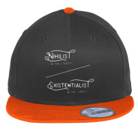 Nihilist In The Streets Existentialist In The Sheets Flat Bill Snapback Cap | Artistshot