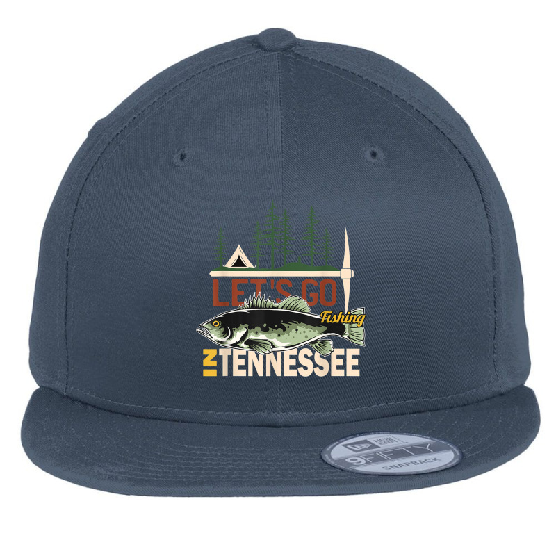 Fishing Camping Fishing In Tennessee Nature Tennessee Fishing Flat Bill Snapback Cap by urethrapricey | Artistshot