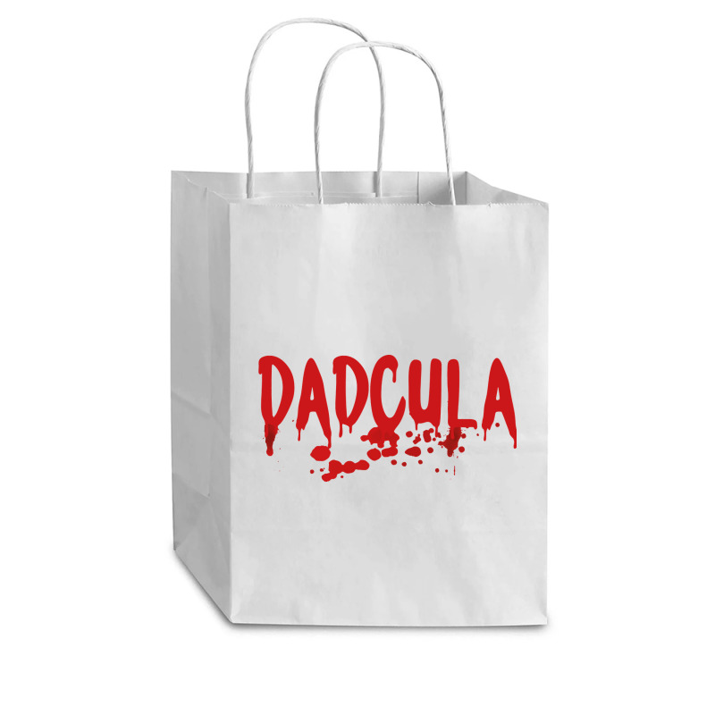 Dadcula   Dracula   Cute Funny Halloween Costume Design Classic T Shir Cub Paper Bag - 8 X 4 1/2 X 10 1/4 | Artistshot