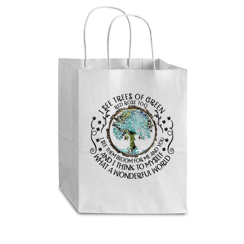 And I Think To Myself What A Wonderful Word Shirt Cub Paper Bag - 8 X 4 1/2 X 10 1/4 | Artistshot