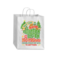 Tree Tops And Glisten Children To Nothing Christmas Debie Paper Bag - 10 X 5 X 13 | Artistshot