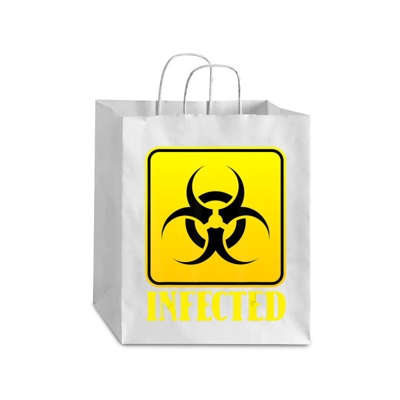 Infected Lazy Halloween Costume Cool Biohazard Symbol Zombie Debie Paper Bag - 10 X 5 X 13 | Artistshot