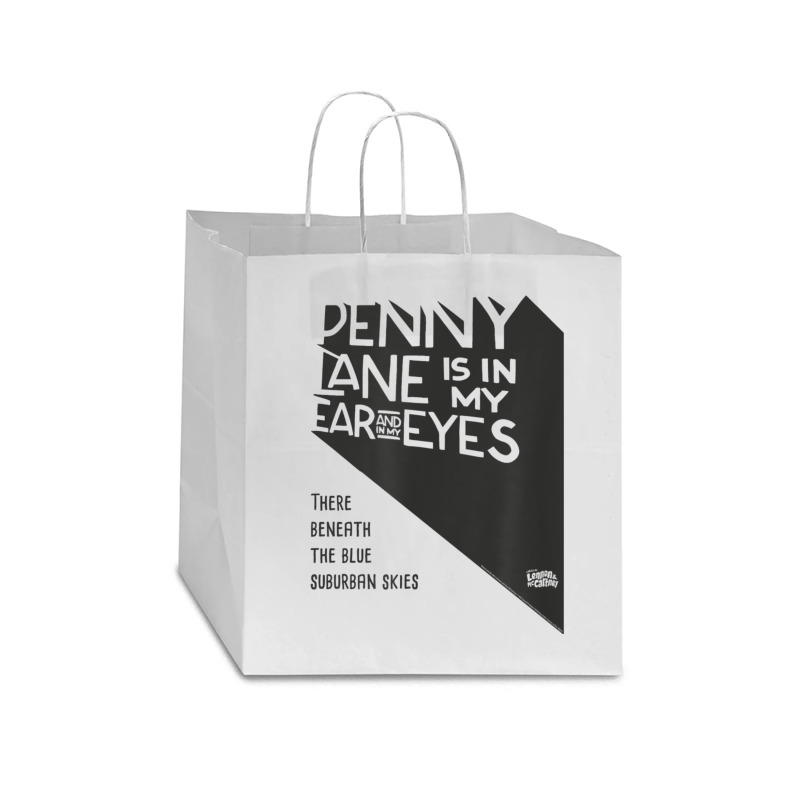 Lyrics By Lennon And Mccartney - Penny Lane Women Men Star Paper Bag - 13 X 7 X 13 | Artistshot