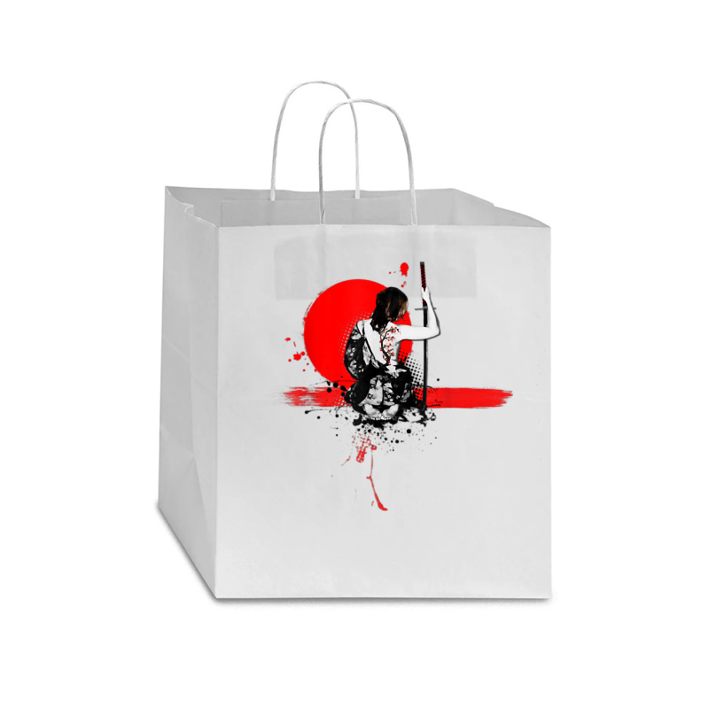 Geisha Japanese Samurai Woman Warrior Adult Unisex T Shirt Star Paper Bag - 13 X 7 X 13 | Artistshot