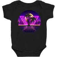 Vaporwave Palm Baby Bodysuit | Artistshot