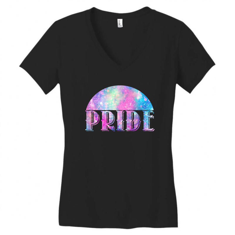 Pride Galaxy Women's V-Neck T-Shirt by autlu2024 | Artistshot