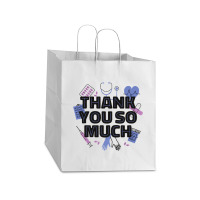 World Health Day Mental Health Awareness Thank You Nurses T Shirt Take Out Paper Bag - 14 X 10 X 15 1/2 | Artistshot