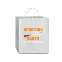 Sporting Clays   Golf With A Shotgun   Clay Target Shooting T Shirt Traveler Paper Bag -13 X 6 X 15 3/4 | Artistshot