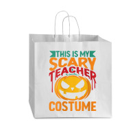 Womens This Is My Scary Teacher Lazy Halloween Costume Design Characte Vogue Paper Bag - 16 X 6 X 12 | Artistshot