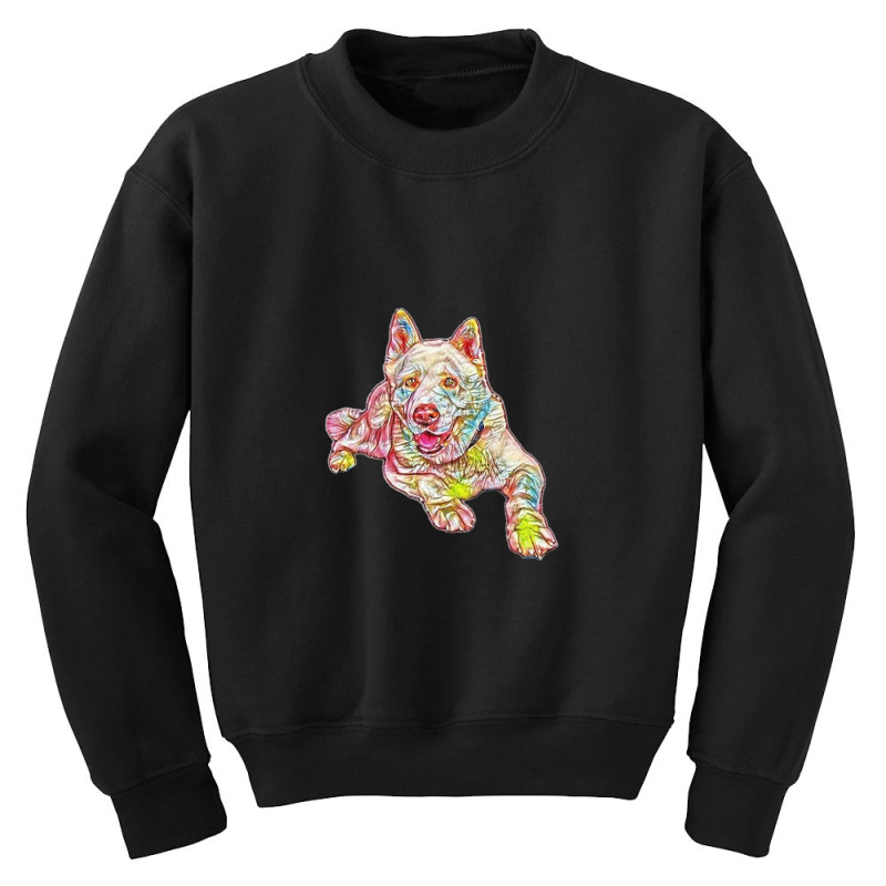 Full Length Portrait Of Akita Youth Sweatshirt by Kemnabi | Artistshot