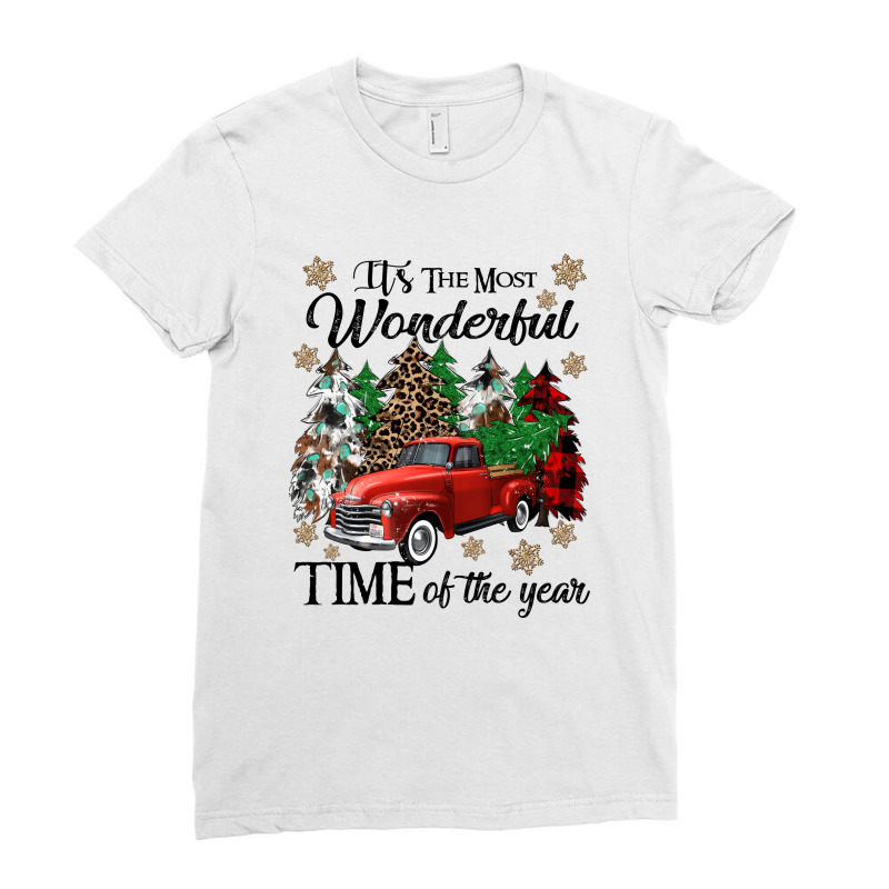 Its The Most Wonderful Time Of The Year Ladies Fitted T-Shirt by CowGirlArtShop | Artistshot