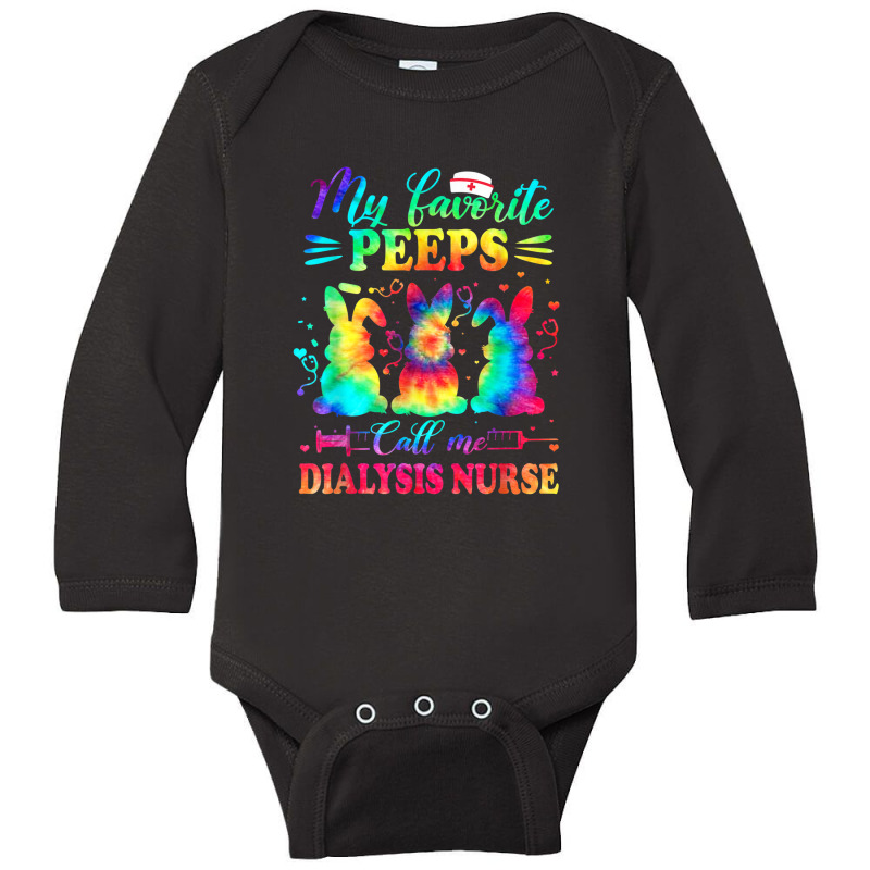 Dialysis Nurse Tie Dye Favorite Nurse Easter Long Sleeve Baby Bodysuit by YenNgoc | Artistshot