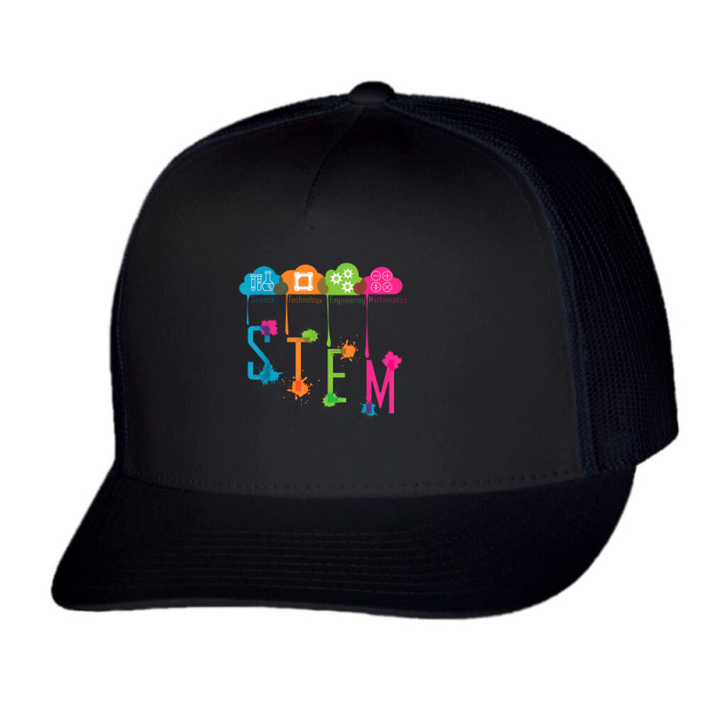 Science Technology Engineering Math School Trucker Cap by dwindupadi | Artistshot