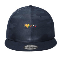 I Love Art Fun Colorful Future Artist And Crafts Camo Snapback | Artistshot