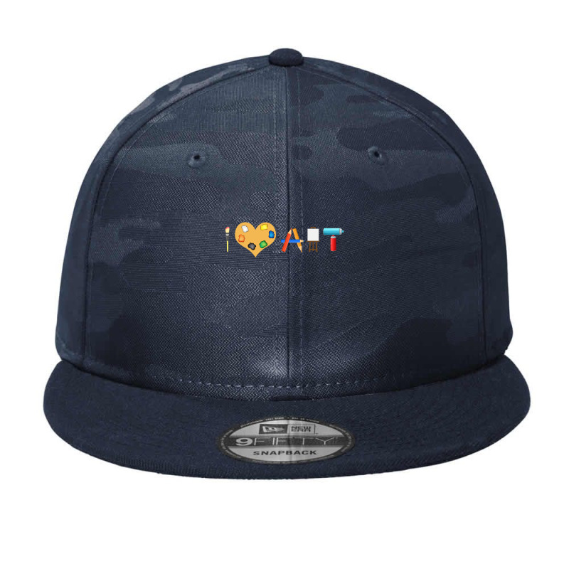 I Love Art Fun Colorful Future Artist And Crafts Camo Snapback by MichaelAlavarado | Artistshot