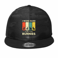 I Work Hard For The Bunnies Camo Snapback | Artistshot