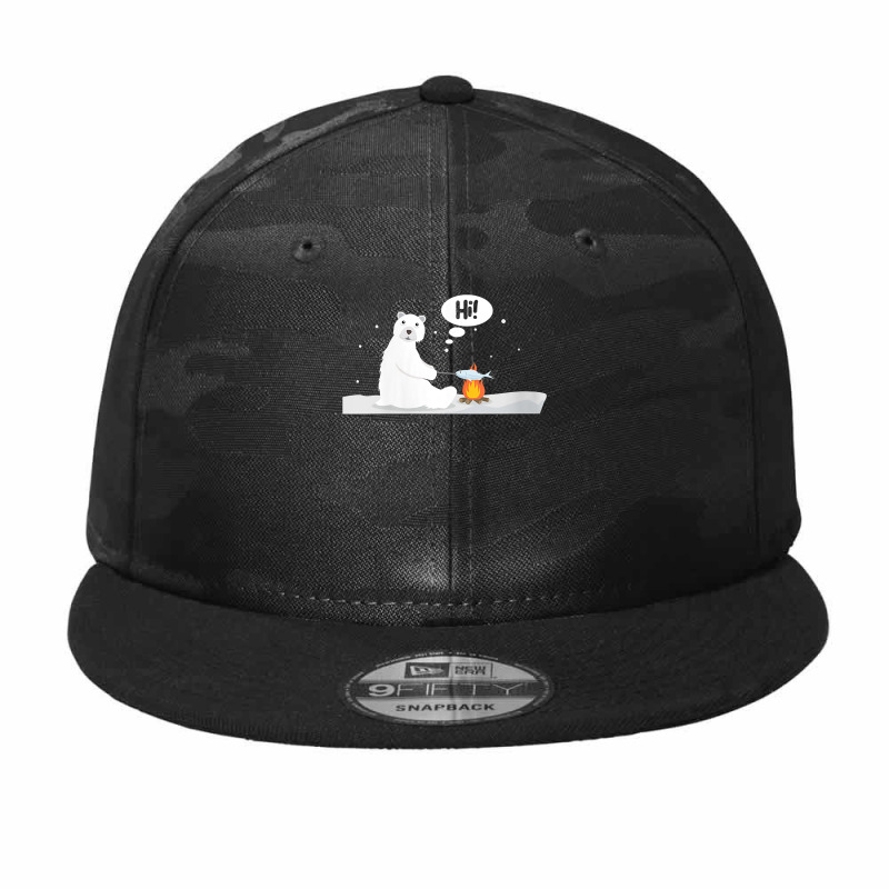 Womens Cute Polar Bear Lover Antarctic Arctic Polar Bear Cooking V Nec Camo Snapback by lelalucin | Artistshot