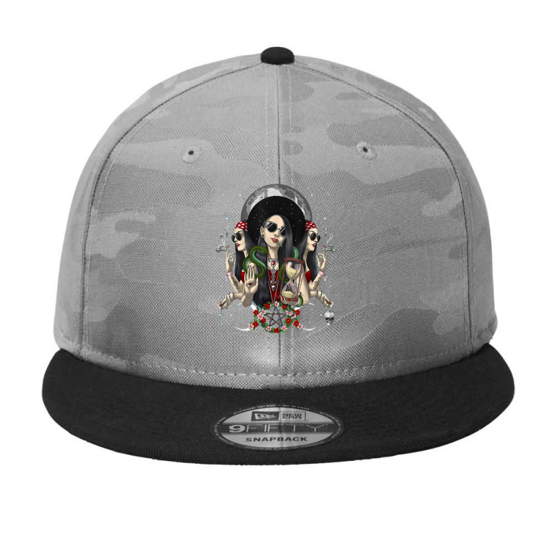 Hecate Triple Moon Goddess Pagan Witch Gothic Wiccan Occult Camo Snapback by galakepol | Artistshot