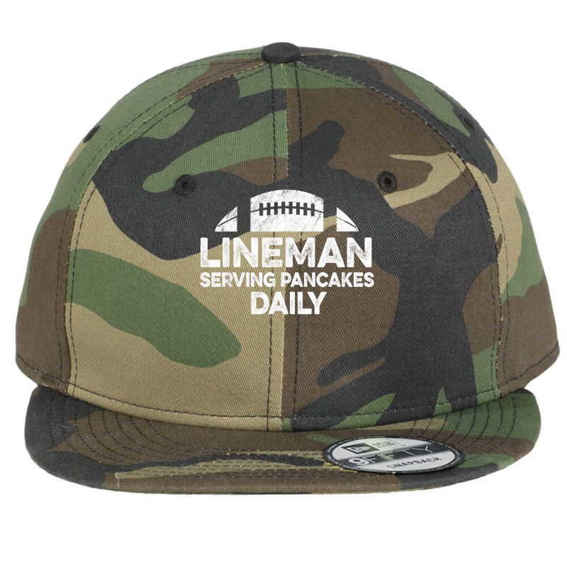 Mens Lineman Serving Pancakes Daily Football Offensive Lineman T Shirt Flat Bill Snapback Cap | Artistshot