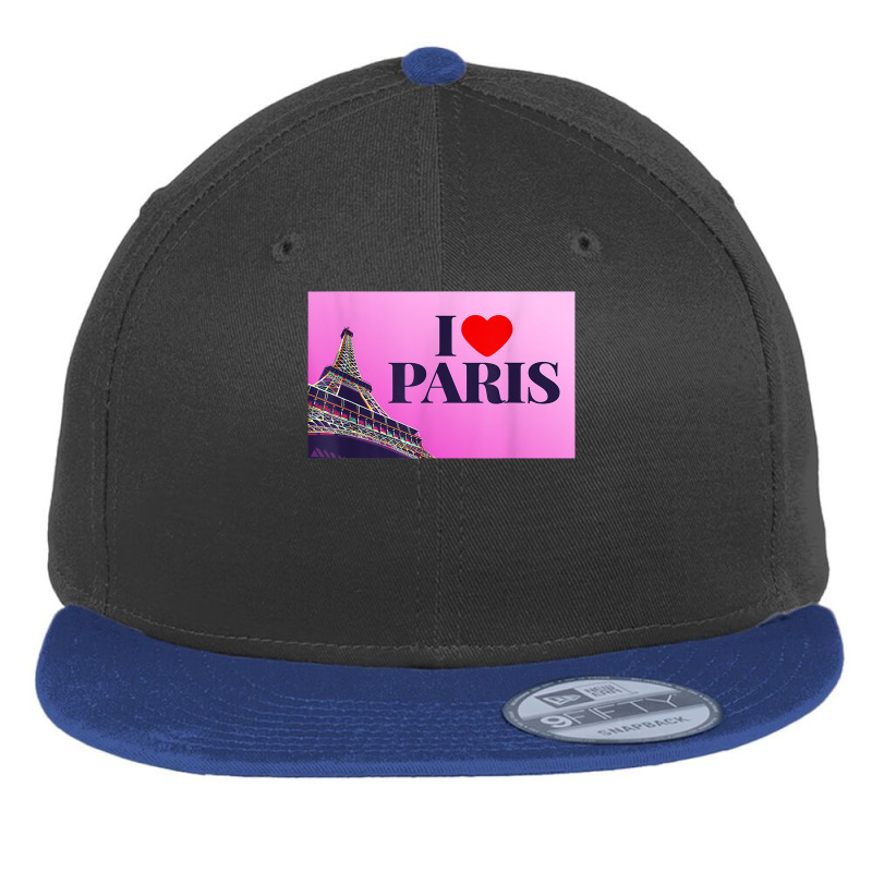 I Love Paris, Lovely Paris France Eiffel Tower Illustration T Shirt Flat Bill Snapback Cap by kasaqcsegurc | Artistshot