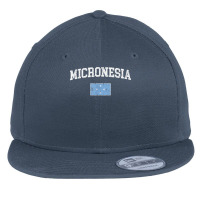 Retro Micronesia Flag Vintage Micronesian Flag Micronesian T Shirt Flat Bill Snapback Cap | Artistshot