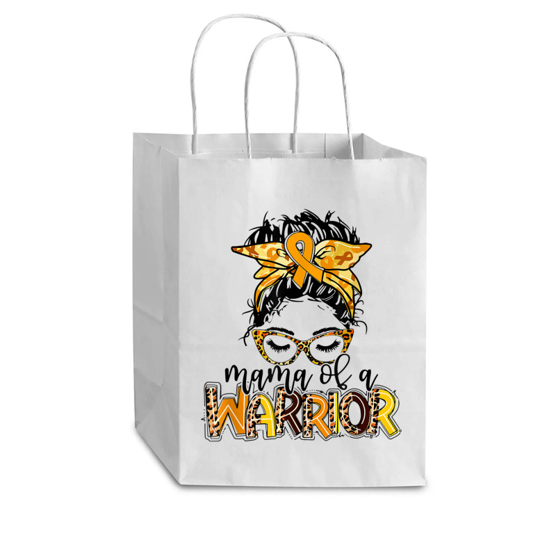 Childhood Cancer Awareness Mama Of A Warrior Gold Ribbon Cub Paper Bag - 8 X 4 1/2 X 10 1/4 | Artistshot