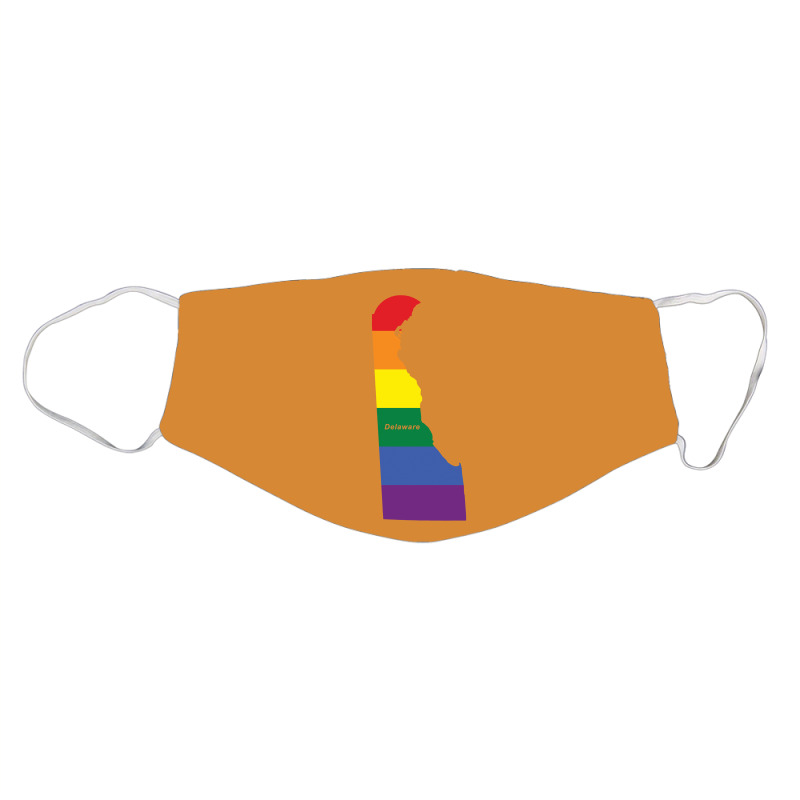 Delaware Rainbow Flag Face Mask | Artistshot