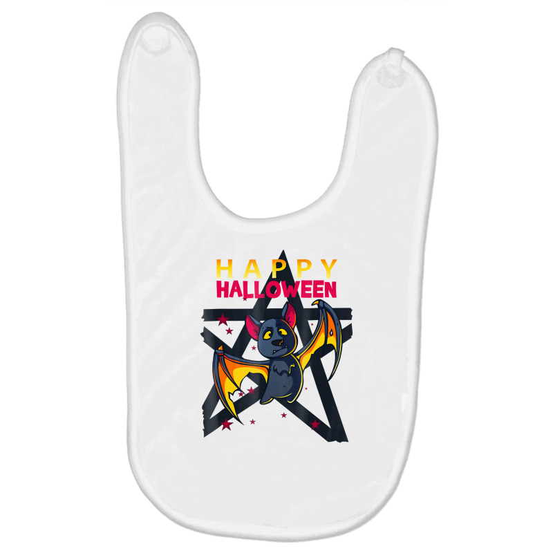 Happy Halloween Candy Vampire Bat Baby Bibs by EpulArt | Artistshot