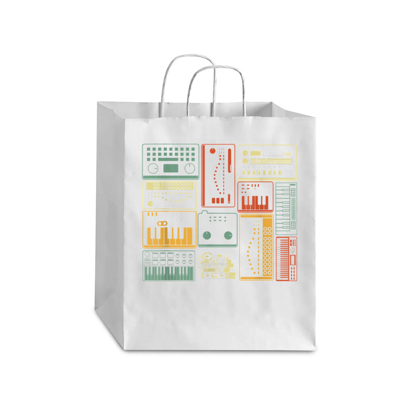 Analog Modular Synthesizer Music Producer Keyboard T Shirt Debie Paper Bag - 10 X 5 X 13 | Artistshot