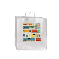 Synthesizer And Drum Machine For Electronic Musician T Shirt Jumbo Paper Bag - 18 X 7 X 18 3/4 | Artistshot