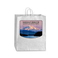 Mount Baker Whatcom County Bellingham Washington Mountain T Shirt Queen Paper Bag - 16 X 6 X 19 1/4 | Artistshot