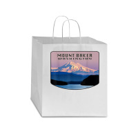 Mount Baker Whatcom County Bellingham Washington Mountain T Shirt Star Paper Bag - 13 X 7 X 13 | Artistshot