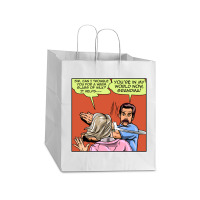 Warm Milk Slap   Ben Stiller Take Out Paper Bag - 14 X 10 X 15 1/2 | Artistshot