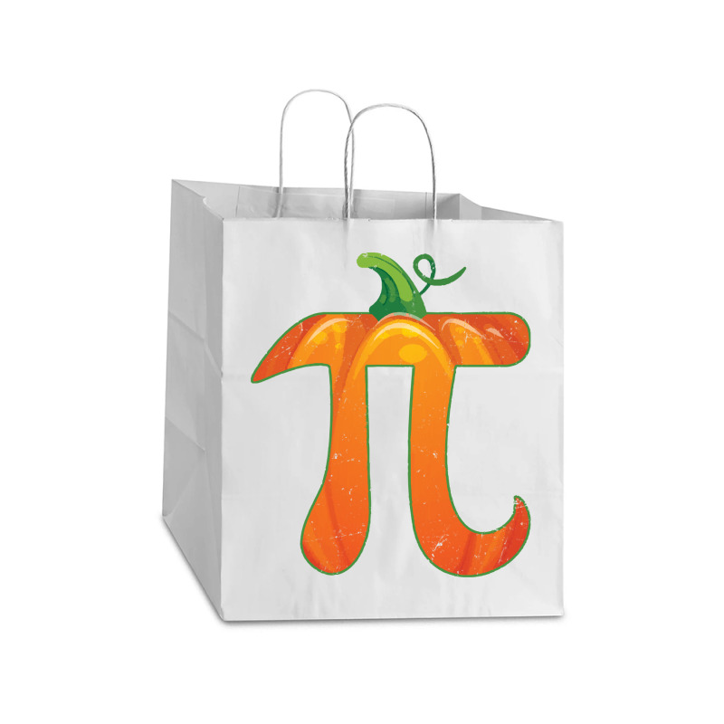 Pumpkin Pi Halloween Costume T  Shirt Funny Pumpkin Pi Halloween Costu Take Out Paper Bag - 14 X 10 X 15 1/2 | Artistshot