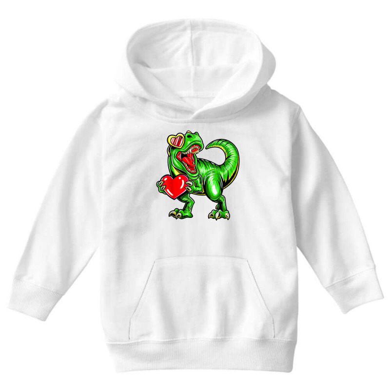 Dinosaur Valentine Trex Valentines Day Mothers Day Youth Hoodie by ninidedawa | Artistshot