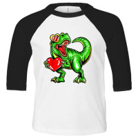 Dinosaur Valentine Trex Valentines Day Mothers Day Toddler 3/4 Sleeve Tee | Artistshot