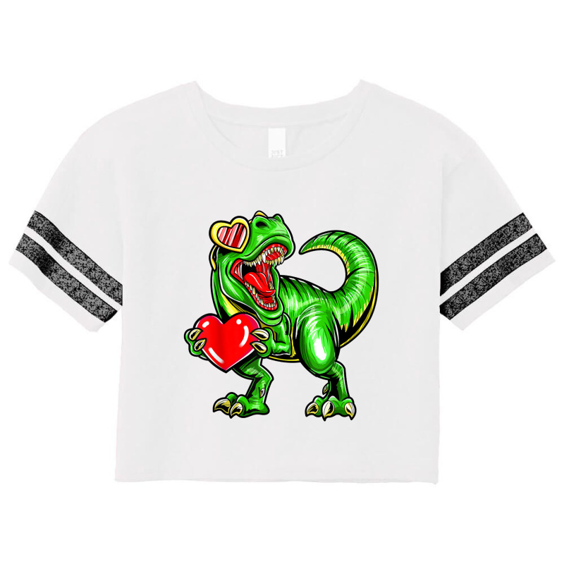 Dinosaur Valentine Trex Valentines Day Mothers Day Scorecard Crop Tee by ninidedawa | Artistshot