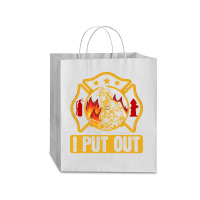 Firefighter T  Shirt Fire Rescue Firefighter I Put Out Fireman T  Shir Traveler Paper Bag -13 X 6 X 15 3/4 | Artistshot