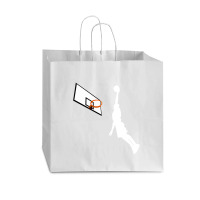 Basketball Dunk Competition Silhouette One Handed Dunk Shot Vogue Paper Bag - 16 X 6 X 12 | Artistshot