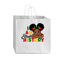 I Am Black History Shirt For Kids Girls Black History Month T Shirt Vogue Paper Bag - 16 X 6 X 12 | Artistshot