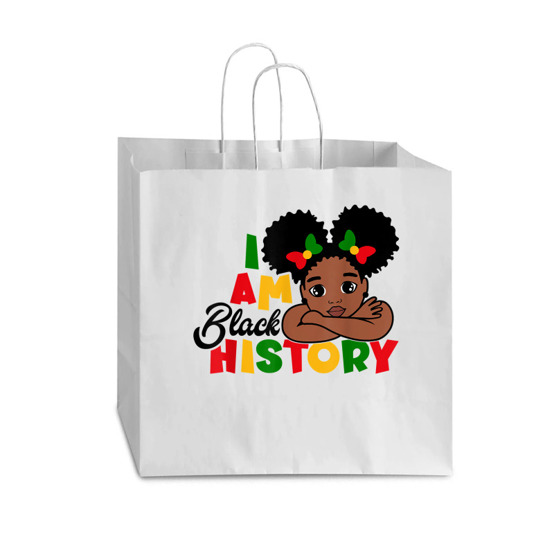 I Am Black History Shirt For Kids Girls Black History Month T Shirt Vogue Paper Bag - 16 X 6 X 12 | Artistshot