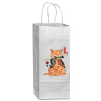 Japanese Samurai Ninja Cat Kawaii Tattoo Graphic Pullover Hoodie Wine Paper Bag - 5 1/2 X 3 1/4 X 13 | Artistshot