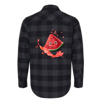 Watermelon Slice Character Flannel Shirt | Artistshot