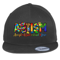 Autism Accept Understand Love Flat Bill Snapback Cap | Artistshot