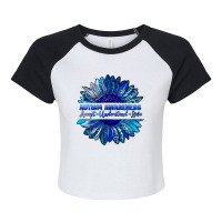 Autism Awareness Accept Understand Love Blue Raglan Crop Top | Artistshot