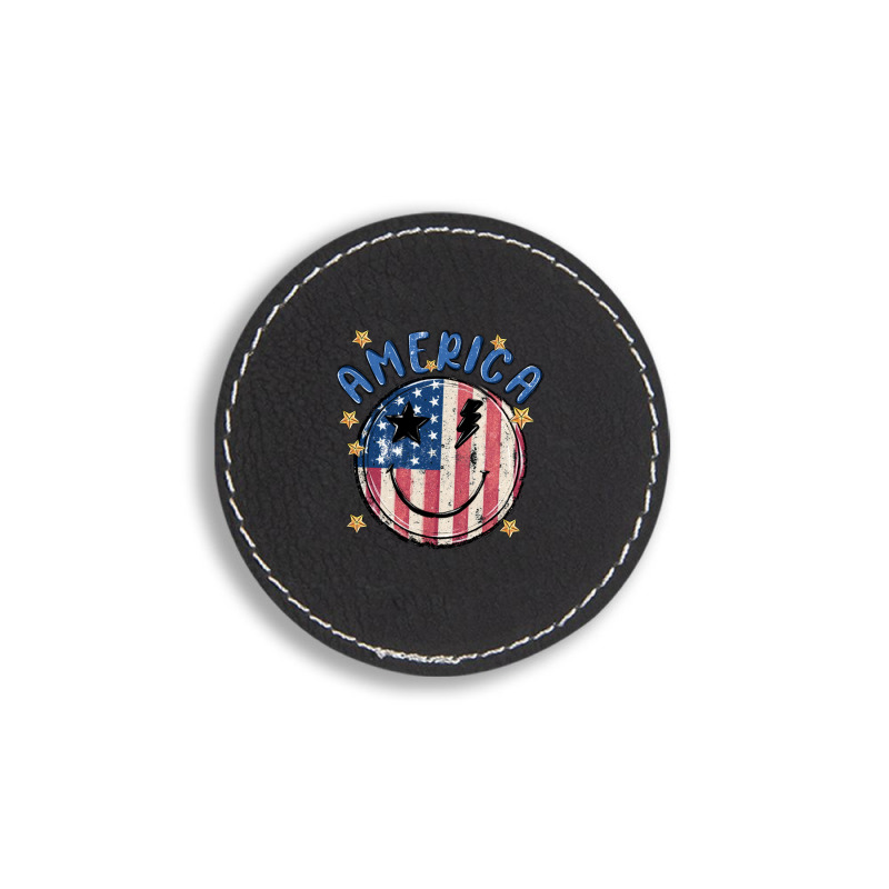 America Round Leatherette Patch | Artistshot