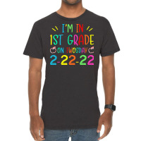 Im In 1st Grade On Twosday 2022 T  Shirt I'm In 1st Grade On Twosday Vintage T-shirt | Artistshot