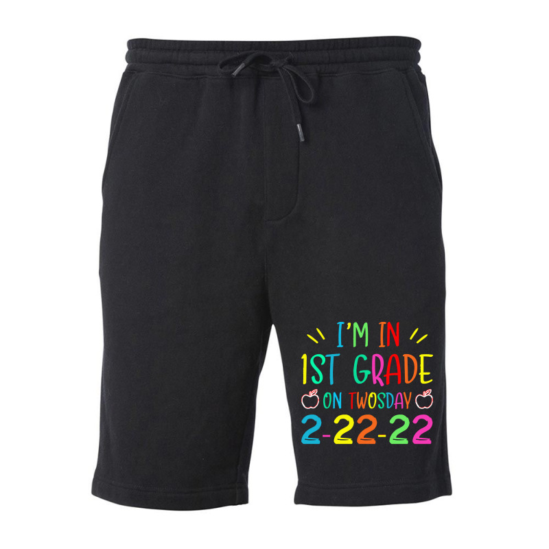 Im In 1st Grade On Twosday 2022 T  Shirt I'm In 1st Grade On Twosday Fleece Short | Artistshot